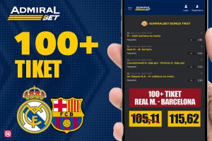 AdmiralBet 100+ tiket - Pršti "El klasiko" za kvotu 115,62